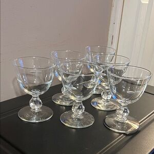 Elegant Clear Glass Goblet Set of 6